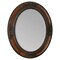 Signature Home Collection 30" Clear Finished Wooden Framed Beveled Oval Wall Mirror